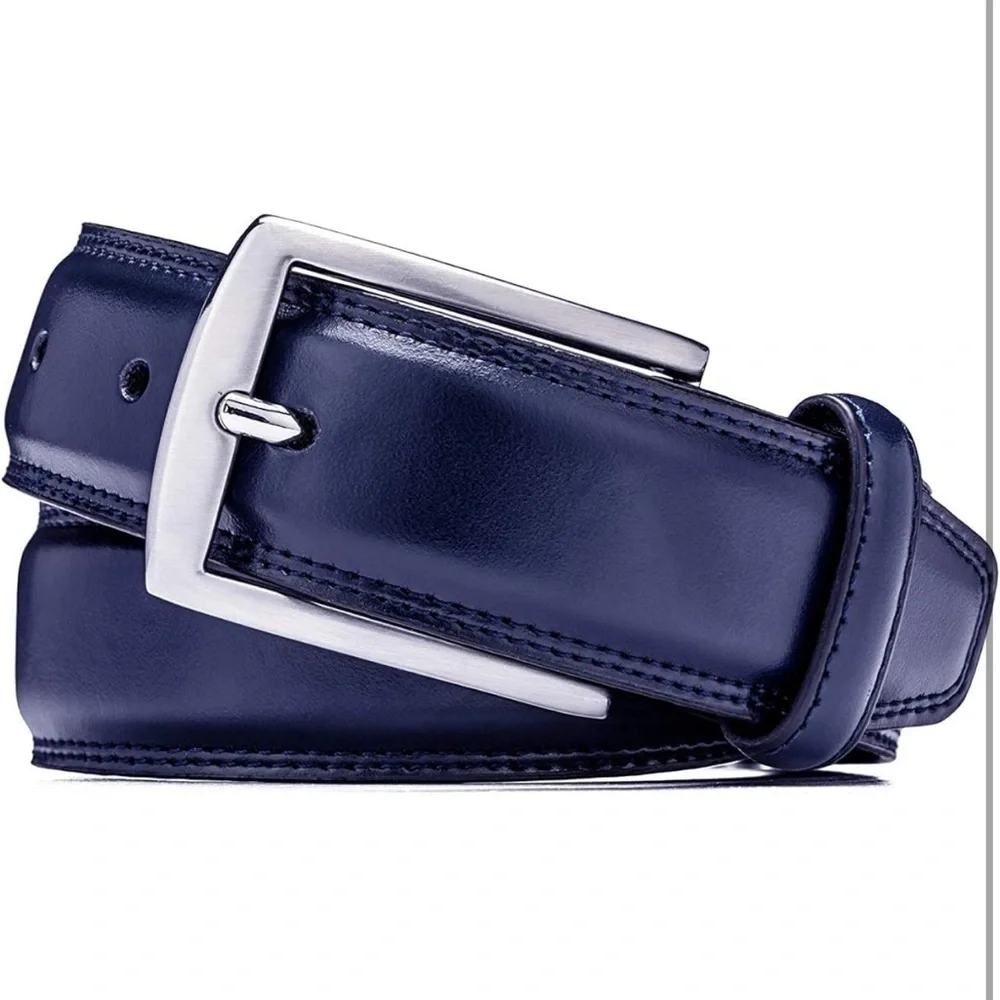 Men's Leather Dress Belt-Classic & Fashion for Work Business and Casual big size